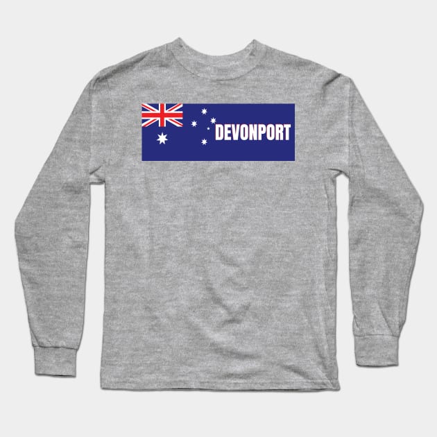 Devonport City in Australian Flag Long Sleeve T-Shirt by aybe7elf